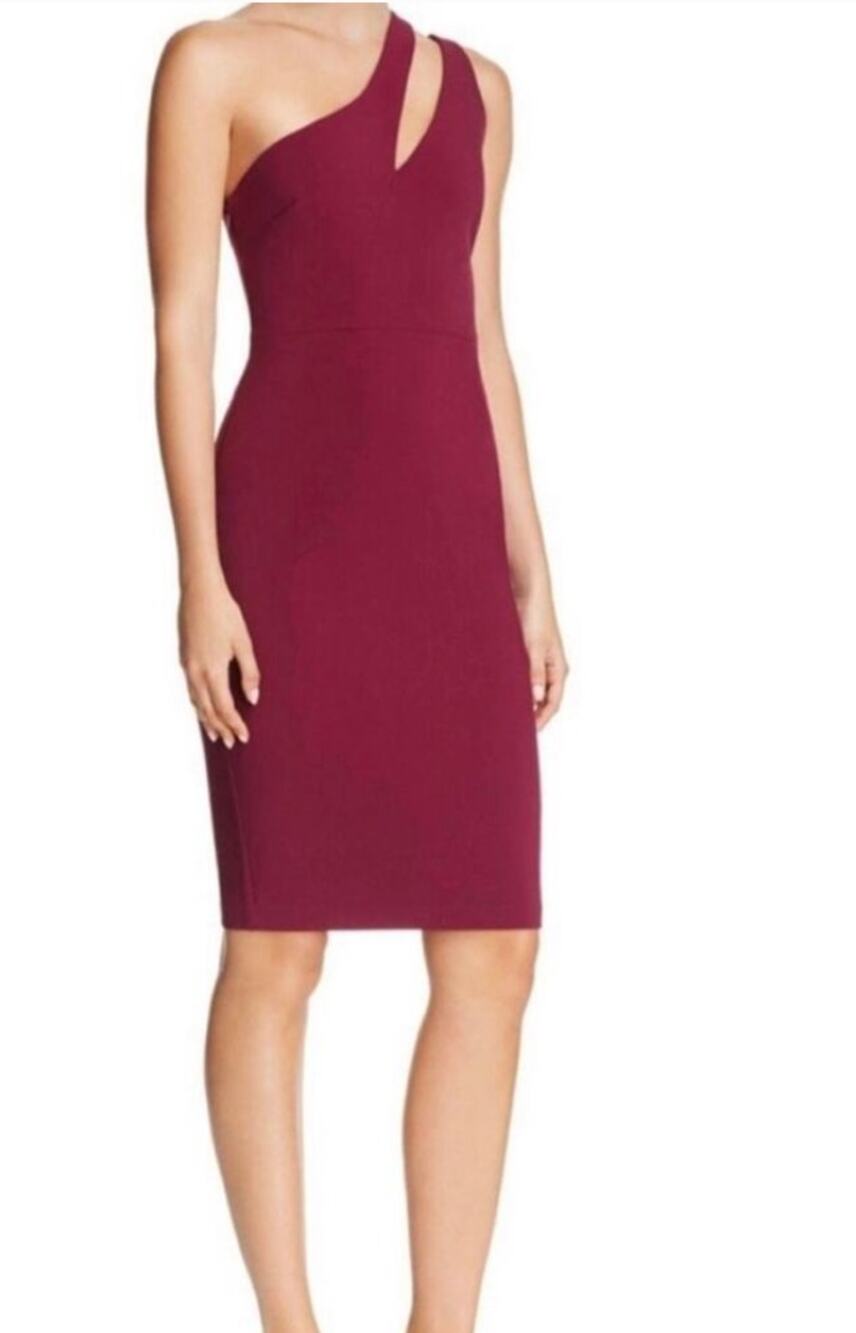 LIKELY Allison One Shoulder‎ Cutout Dress in Plum Women's sz. 4